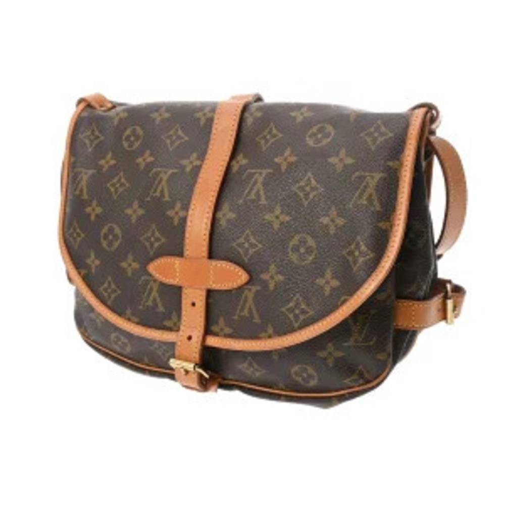 Louis Vuitton Bag Monogram Saumur Canvas Shoulder Brown